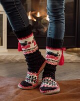 MUK LUKS® Womens Tassel Slipper Sock 1Pr Pack thumbnail number 2