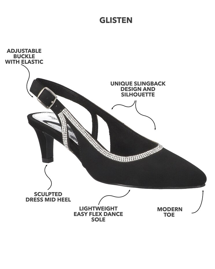 Easy Street® Glisten Slingback Pumps image number 8