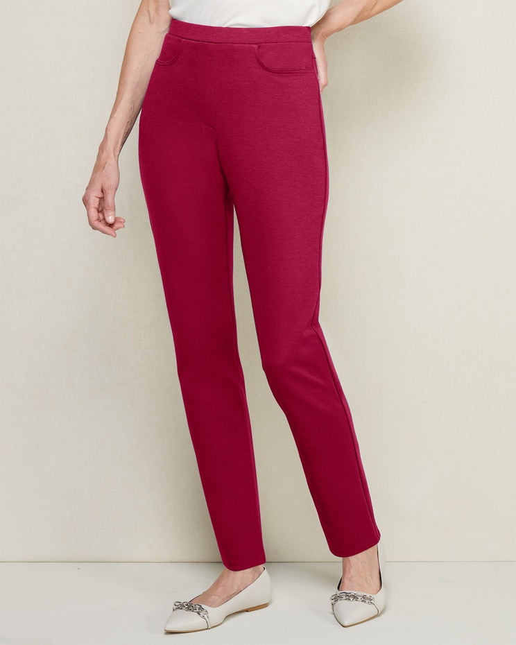 Everyday Slim-Leg Ponte Knit Pull-on Pants image number 1
