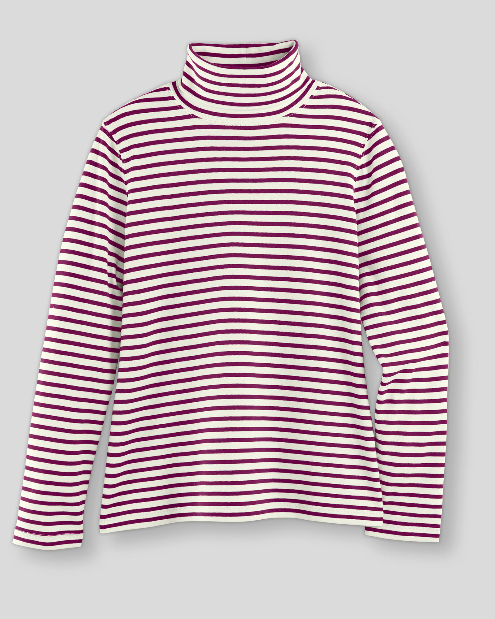 Essential Cotton Striped Turtleneck