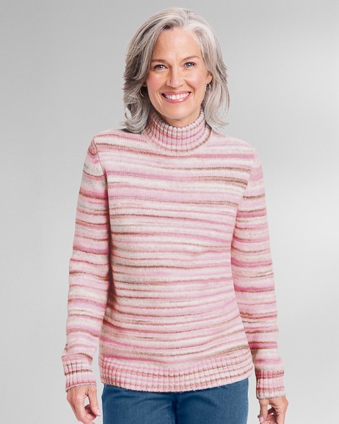 Striped Mockneck Sweater