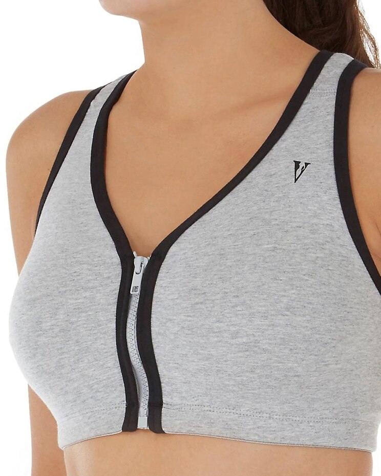 Valmont Zipper Front Sports Bra image number 1