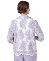 Alfred Dunner® Isn't It Romantic Collared Floral Lace Two In One Top with Necklace thumbnail number 2
