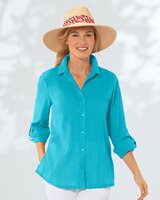Crinkled Cotton Solid Shirt thumbnail number 1