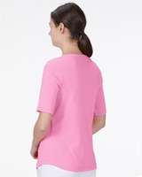 Coastal Cotton Elbow-Sleeve Notch-Neck thumbnail number 2
