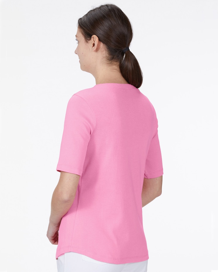 Coastal Cotton Elbow-Sleeve Notch-Neck image number 2
