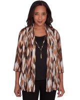 Alfred Dunner® Rue Rivoli Two In One Mesh Top With Detachable Necklace thumbnail number 1