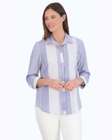 Luna No Iron Variegated Stripe Shirt thumbnail number 4