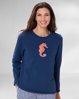 Seaside Charm Cotton Jacquard Sweater thumbnail number 1