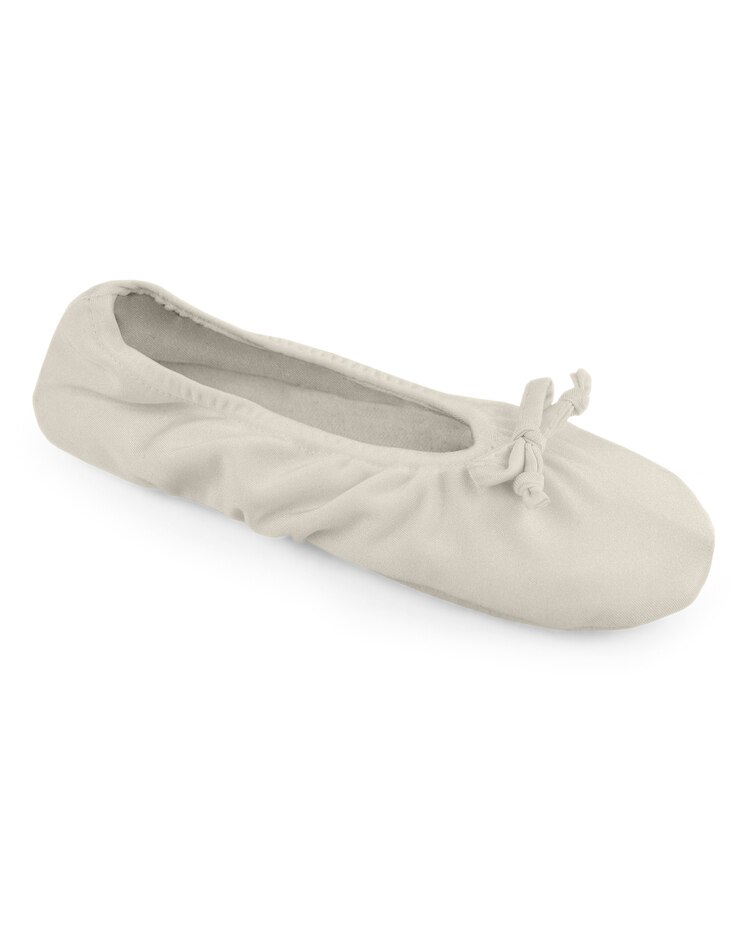 MUK LUKS Soft Ones Stretch Satin Ballerina Slippers image number 1