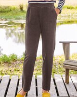 Corded Velour Slim Pull-On Pants thumbnail number 1