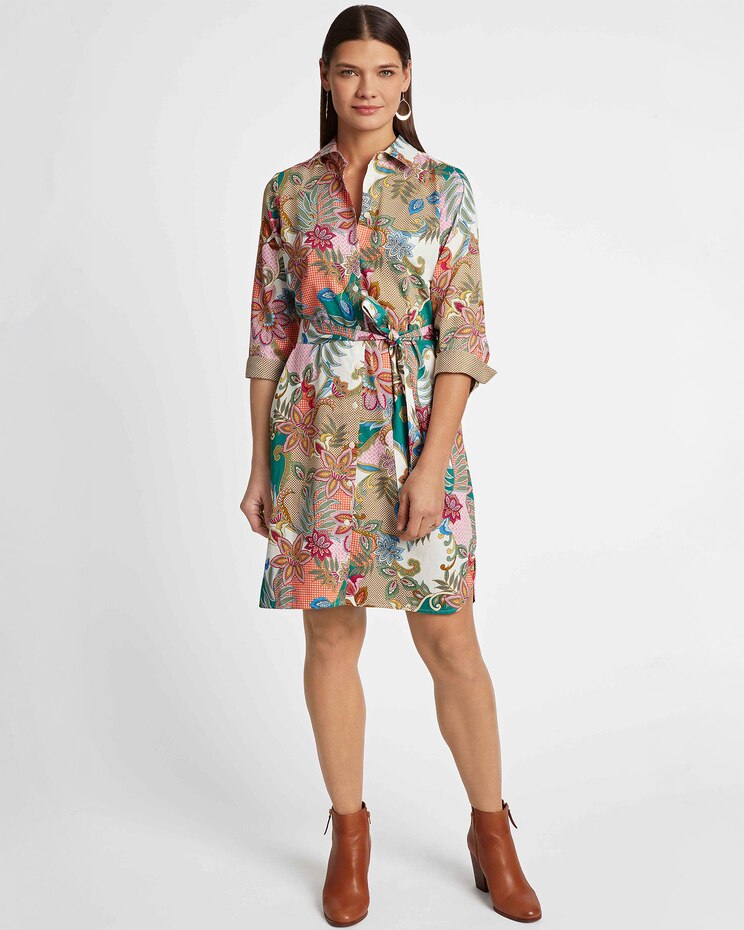 Foxcroft Charlie Jacobean Floral Dress image number 1