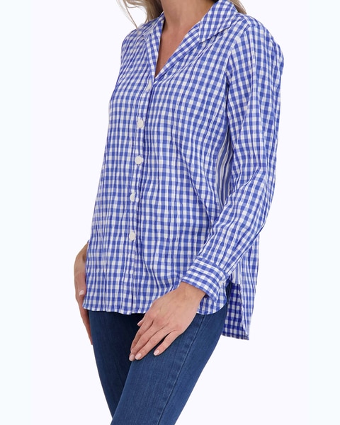 Pandora Crinkle Gingham  Tunic