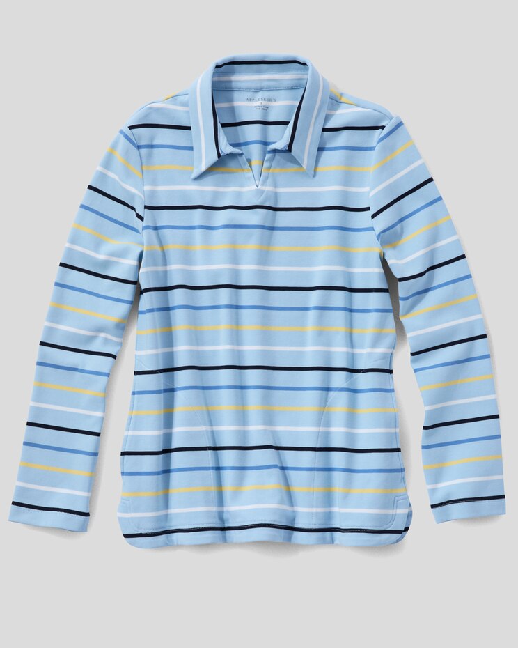Everyday Knit Joni Striped Polo image number 1
