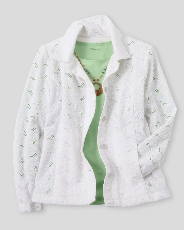 Floral Eyelet Jacket image number 3
