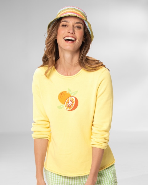 Island Time Cotton Jacquard Sweater