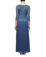 Mock Lace and Chiffon Gown  thumbnail number 2