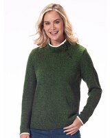 Marled Tipped Side-Button Henley Sweater thumbnail number 1