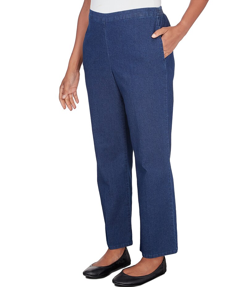 Alfred Dunner® Lavender Fields Denim Pull On Average Length Pant image number 6