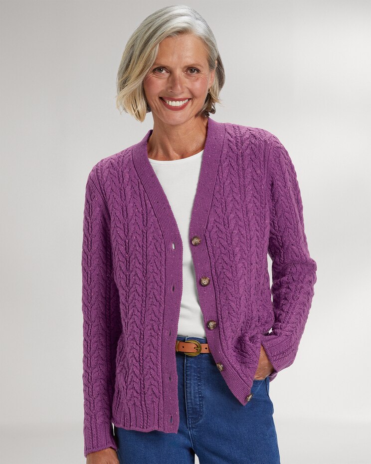 Donegal Braided Cable Cardigan image number 1