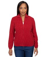 Alfred Dunner® Chenille Metallic Zip Front Cardigan thumbnail number 1