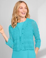 Mixed-Stitch Cardigan Shrug  thumbnail number 1