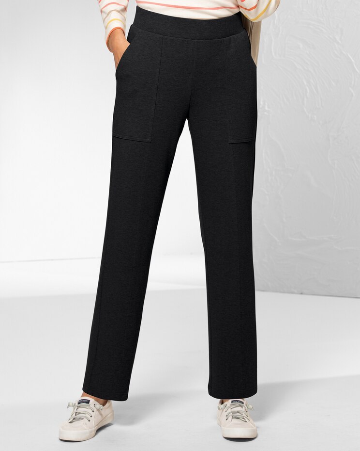 Everyday Knits 4-Pocket Relaxed Straight-Leg Pants image number 1