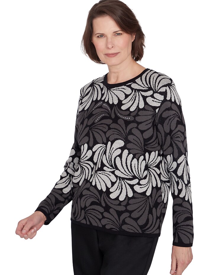 Alfred Dunner® Classics Geometric Ombre Scroll Top image number 3
