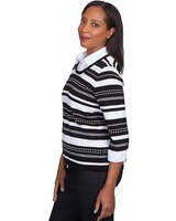 Alfred Dunner® World Traveler Stripe Pullover Sweater Two In One thumbnail number 4