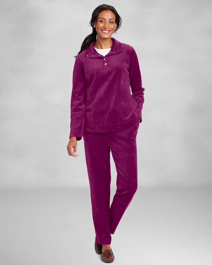 Velour Henley Set image number 1