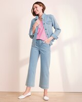 DreamFlex Denim Wide-Leg Cropped Jeans thumbnail number 2
