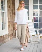 Essential Cotton Sedona Solid Roll-Sleeve Tee  thumbnail number 2