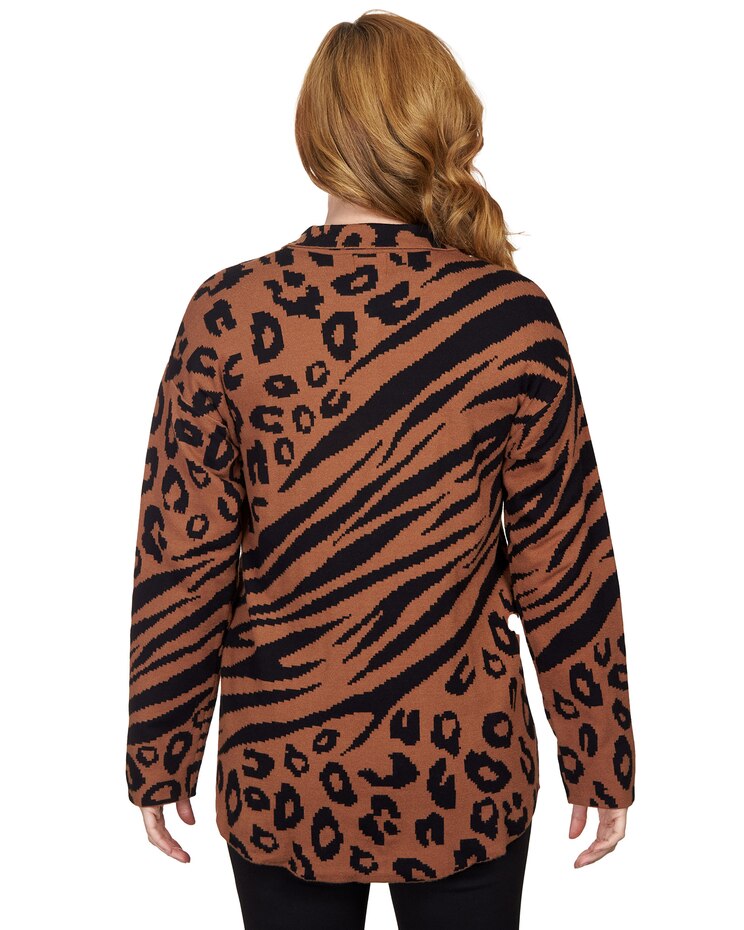 Ruby Rd® Animal Print Sweater Jacket image number 4
