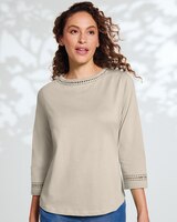 Prima™ Cotton Hemstitch Tee thumbnail number 1
