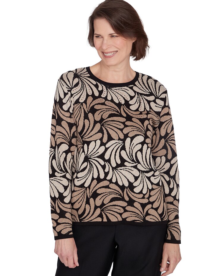 Alfred Dunner® Classics Geometric Ombre Scroll Top image number 1