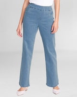 DreamFlex Denim Easy Pull-On Relaxed Straight Leg Jeans thumbnail number 1
