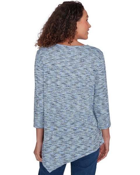 Ruby Rd® Paisley Patch Knit Dropneedle Top