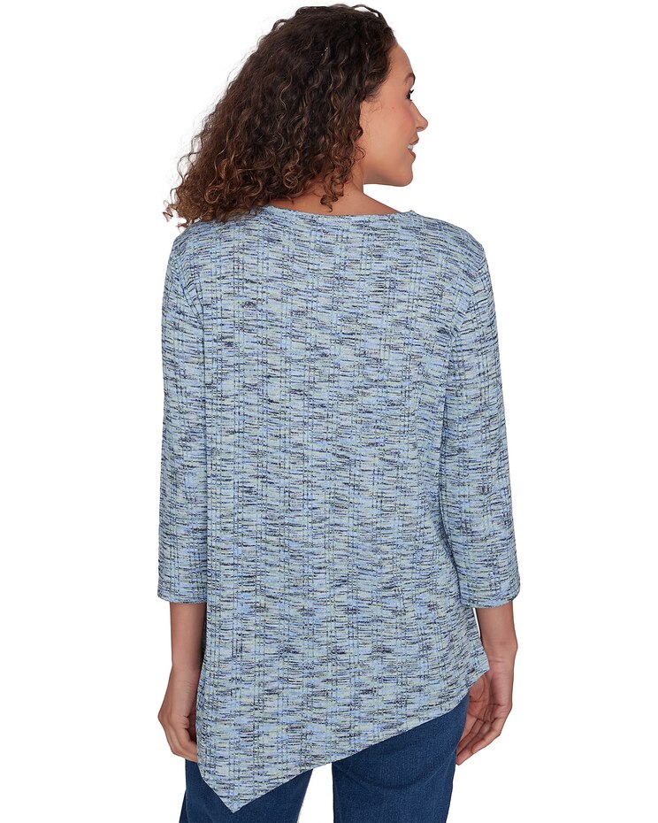 Ruby Rd® Paisley Patch Knit Dropneedle Top image number 2