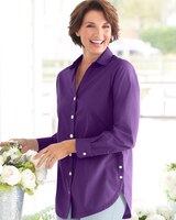 Foxcroft® Non-Iron Side-Button Tunic thumbnail number 1