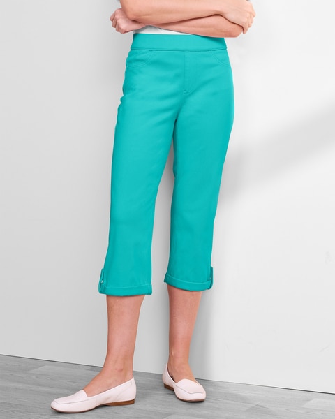 Classic Knit Denim Capri