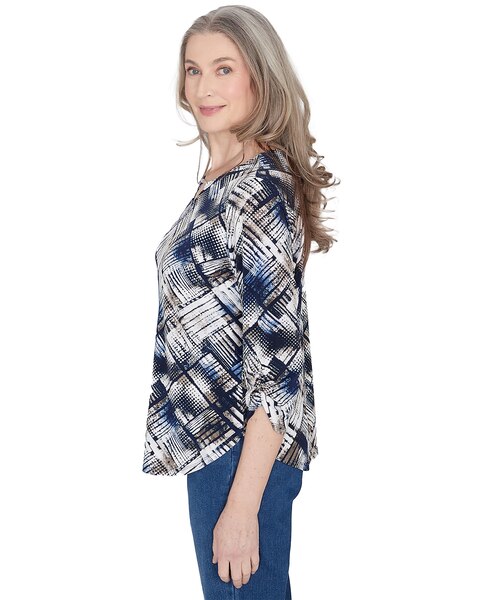 Alfred Dunner® Classics Abstract Textured Patchwork Top