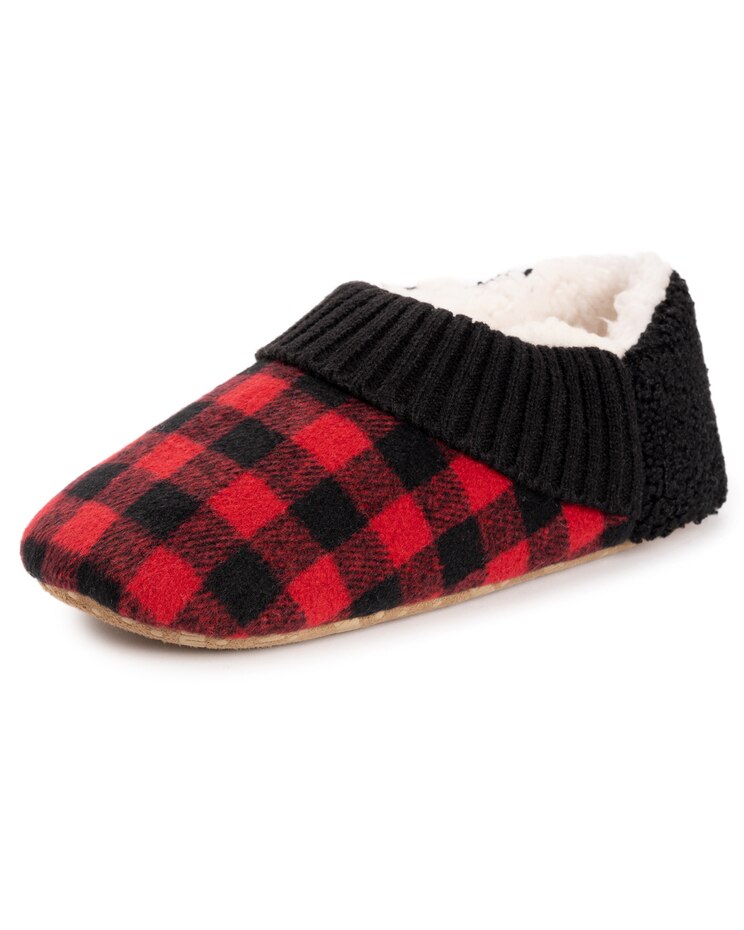 MUK LUKS® Women's Flannel Plaid Slipper With Berber Heel Slippers image number 2