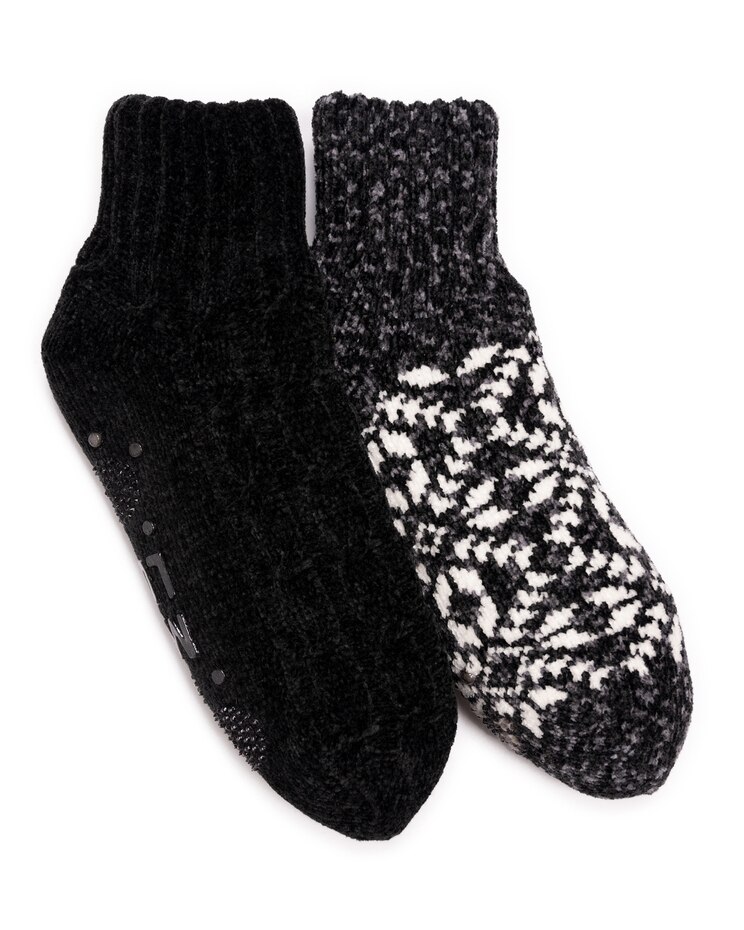 MUK LUKS® Womens Chenille Cabin Socks 2Pr Pack image number 1