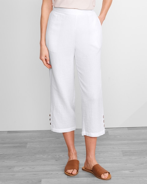 Nantucket Textured-Cotton Capris