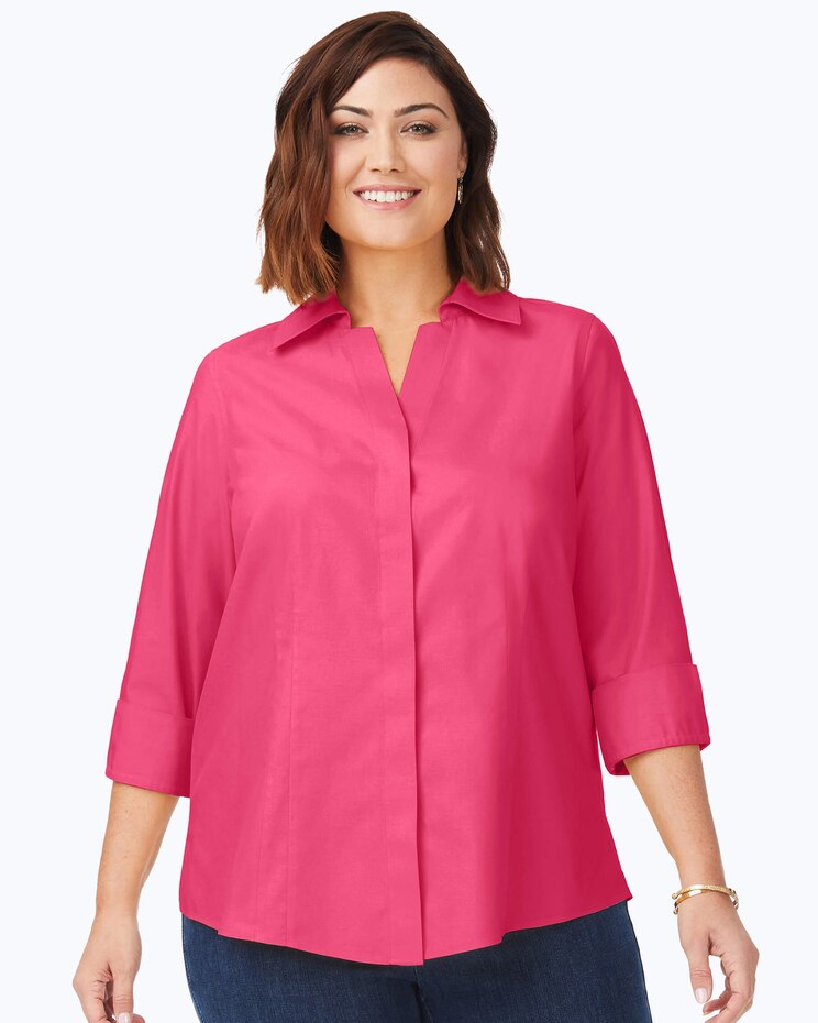 Foxcroft Taylor Essential Pinpoint Non-Iron Shirt image number 4