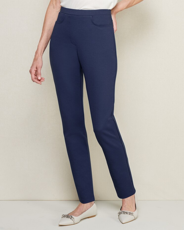 Everyday Slim-Leg Ponte Knit Pull-on Pants image number 1