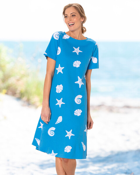 Boardwalk Knit Seashell A-Line Dress