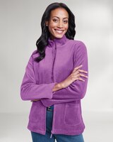 Velour Zip-Front Cardigan thumbnail number 1