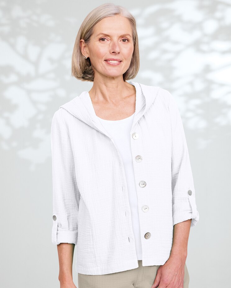 Nantucket Textured-Cotton Hooded Jacket image number 1