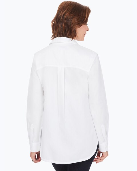 Boyfriend Long Sleeve Pinpoint Shirt